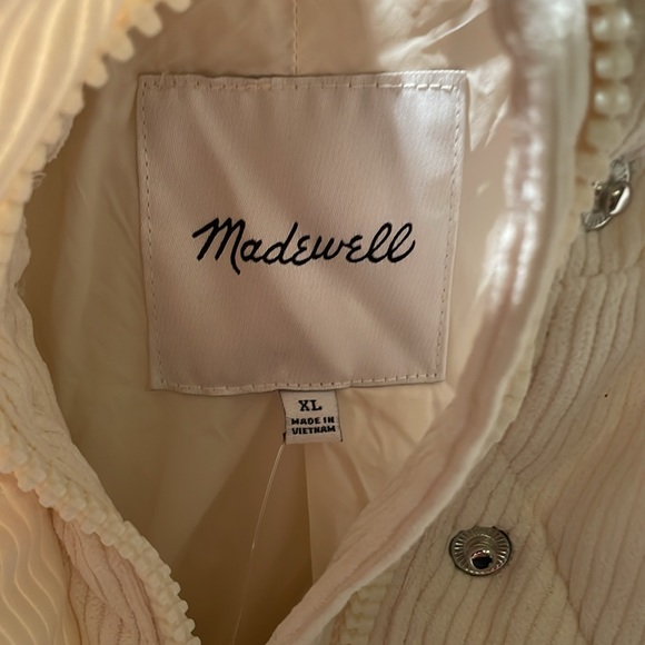 MADEWELL Corduroy Holland Quilted Puffer Parka size XL NWOT - Picture 6 of 7
